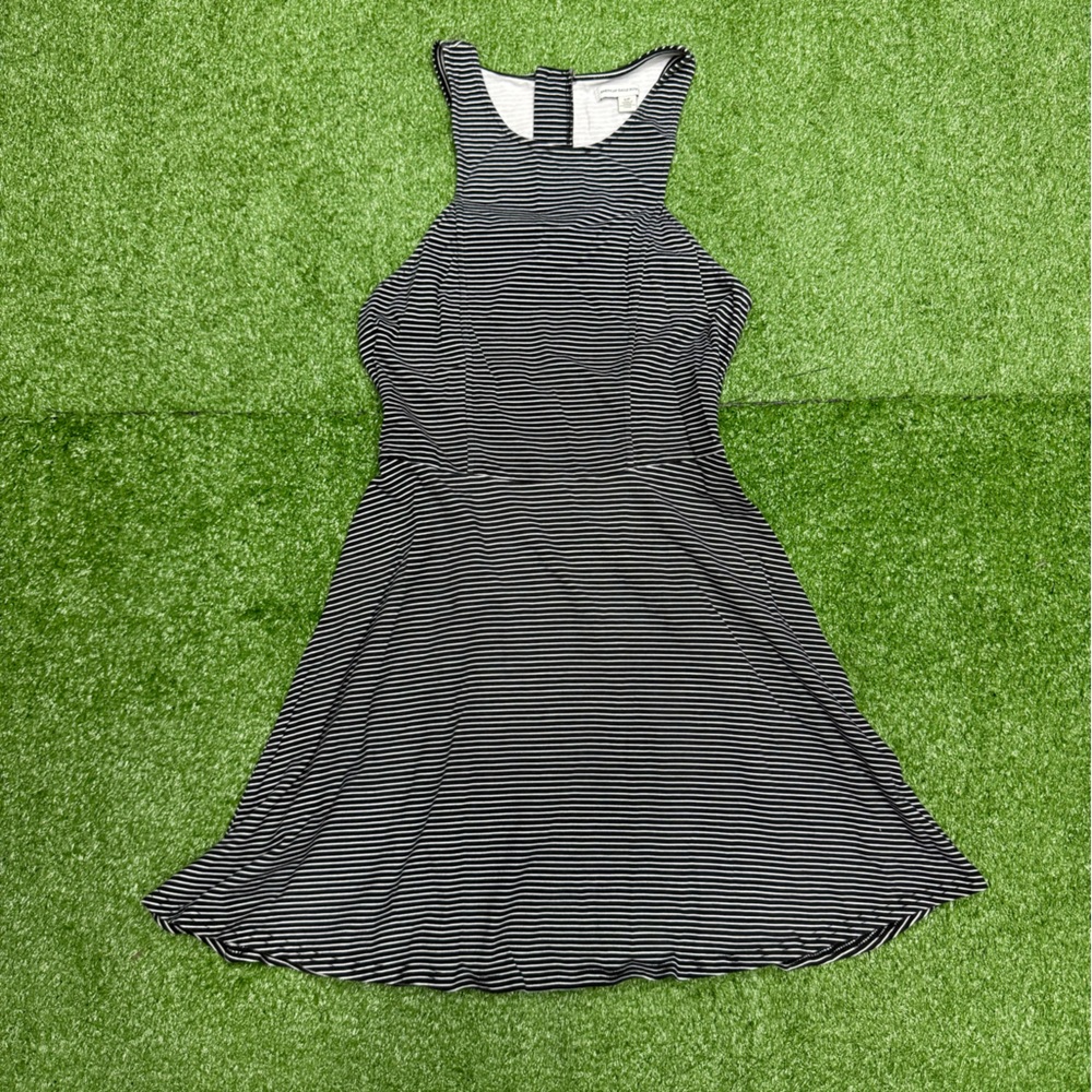 American Eagle Outfitters Black and White Striped Mini Dress